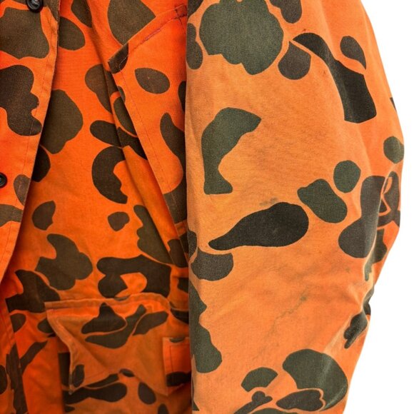 Vintage Woolrich Blaze Orange Camo Camouflage Hunting Jacket Coat Medium M - Picture 4 of 10